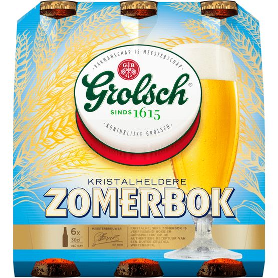 Foto van Grolsch Zomerbok op witte achtergrond