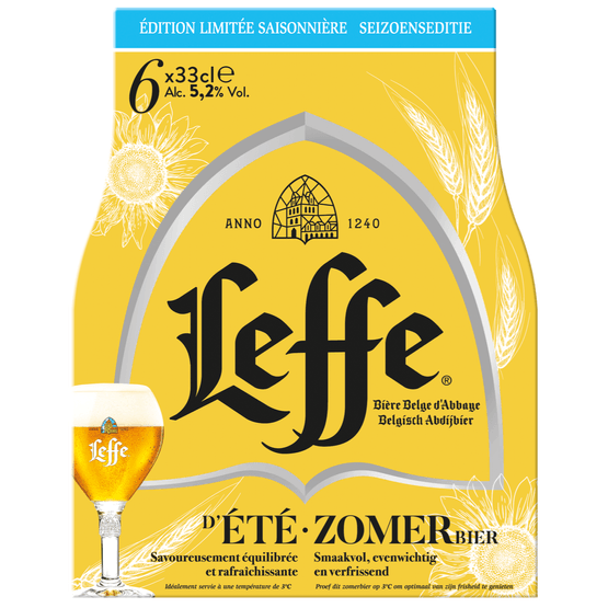 Foto van Leffe Zomerbiere op witte achtergrond