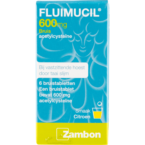 Foto van Fluimucil Bruistabletten 600 mg op witte achtergrond