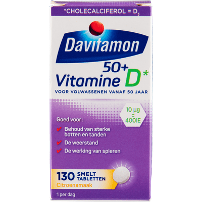 Davitamon Vitamine D smelttabletten vanaf 50 jaar