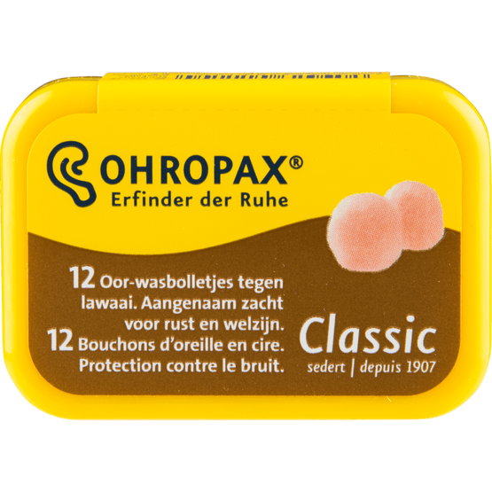 Foto van Ohropax Oorwasbolletjes classic op witte achtergrond