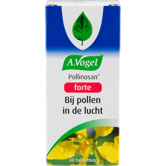 Foto van A. Vogel Pollinosan tabletten forte op witte achtergrond