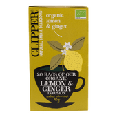 Clipper Vruchtenthee organic Ginger&Lemon kop 20 zakjes