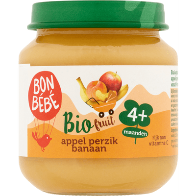 Bonbébé Fruithapje 4+ maanden appel-perzik-banaan