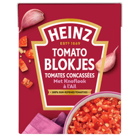 Heinz Tomatenblokjes knoflook