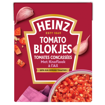 Heinz Tomatenblokjes knoflook