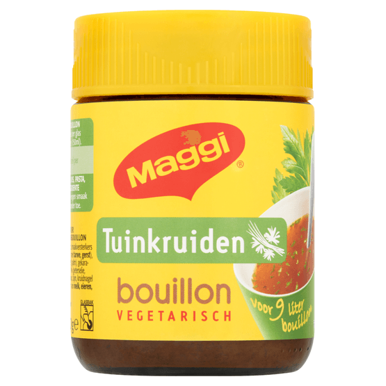 Foto van Maggi Drinkbouillon tuinkruiden op witte achtergrond