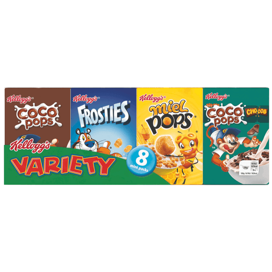 Foto van Kelloggs Mini's op witte achtergrond