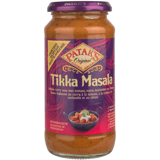 Foto van Patak's Original tikka masala op witte achtergrond
