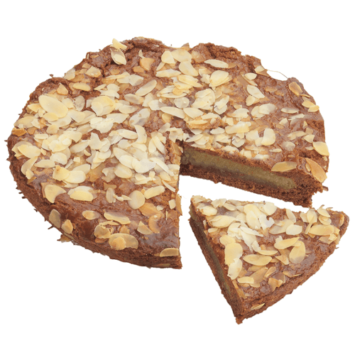 Foto van Roomboter speculaastaart op witte achtergrond