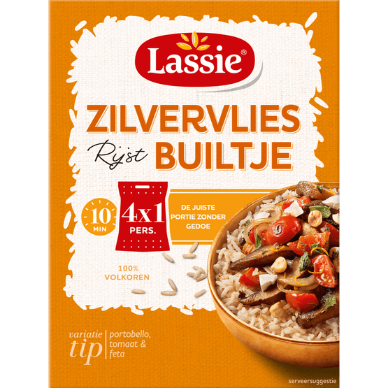 Foto van Lassie Zilvervliesrijst builtjes op witte achtergrond