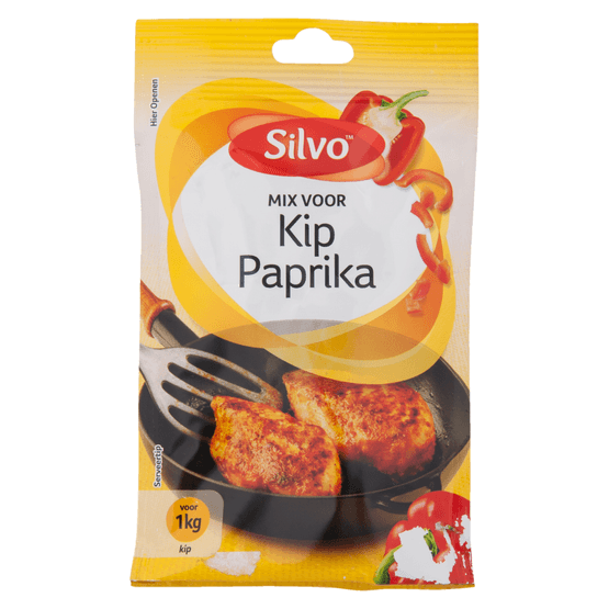 Foto van Silvo Mix voor kip paprika op witte achtergrond