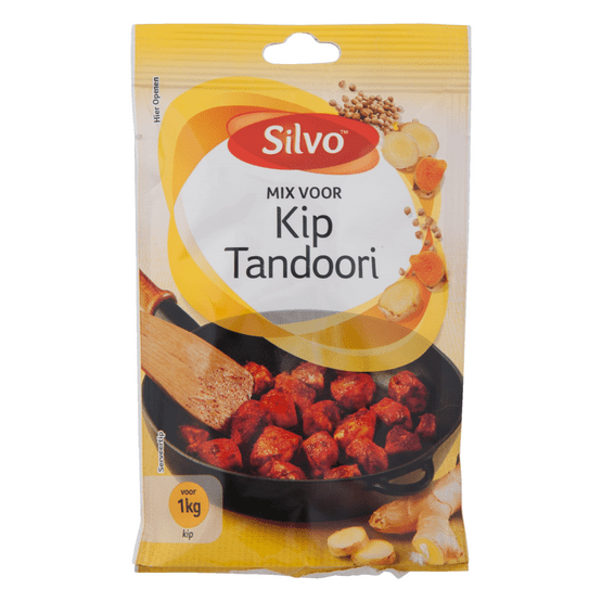 Foto van Silvo Mix voor kip tandoori op witte achtergrond