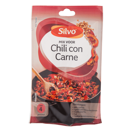 Foto van Silvo Mix voor chili con carne op witte achtergrond