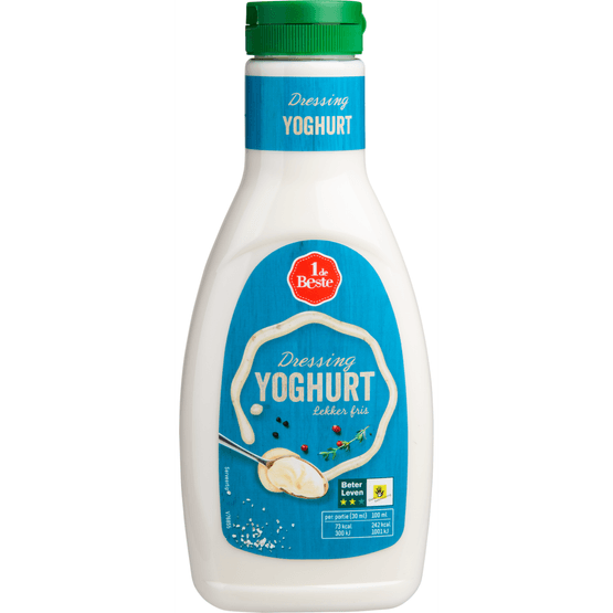 Foto van 1 de Beste Dressing yoghurt op witte achtergrond