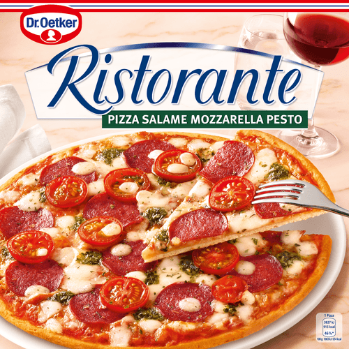 Dr Oetker Ristorante Pizza Salame Mozzarella Pesto Dekamarkt