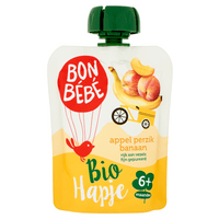 Bonbébé Biohapje 6+ maanden appel-perzik-banaan