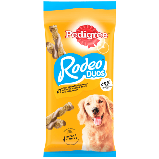 Foto van Pedigree Hondensnacks rodeo rundvlees 7 stuks op witte achtergrond