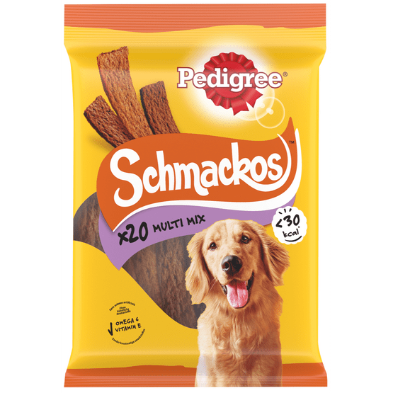 Foto van Pedigree Hondensnacks schmackos multi mix 20 stuks op witte achtergrond