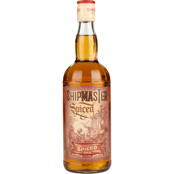 Foto van Shipmaster Spiced rum op witte achtergrond