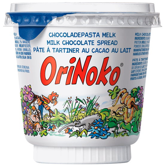 Foto van Orinoko Chocoladepasta melk op witte achtergrond