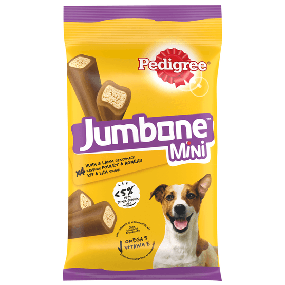 Foto van Pedigree Jumbone mini 4 stuks op witte achtergrond