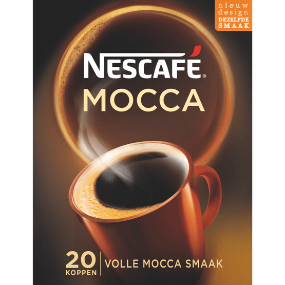 Foto van Nescafé Oploskoffie café mocca op witte achtergrond