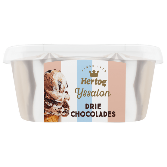 Foto van Hertog Drie chocolades op witte achtergrond
