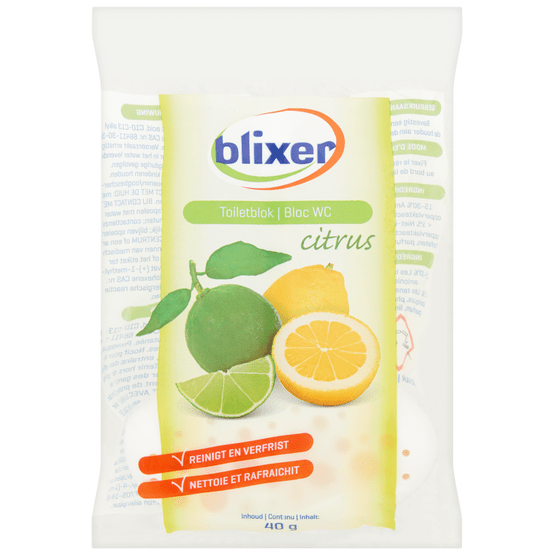 Foto van Blixer Toiletblok citrus op witte achtergrond
