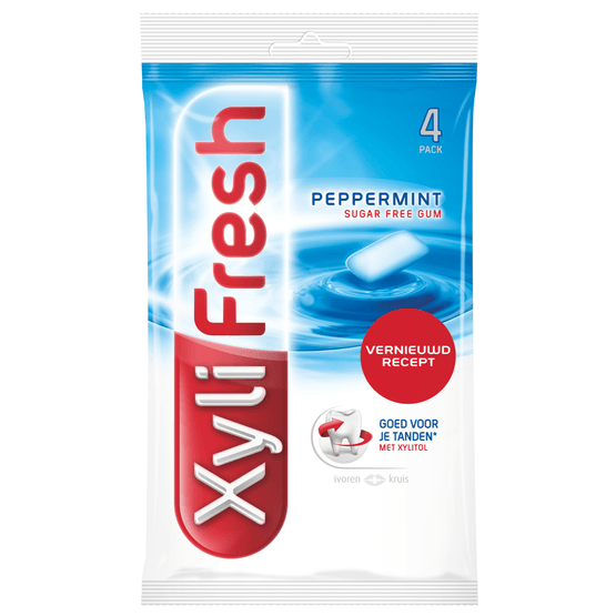 Foto van Xylifresh Peppermint 4 stuks op witte achtergrond