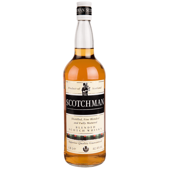 Foto van Scotchman Blended Scotch whisky op witte achtergrond