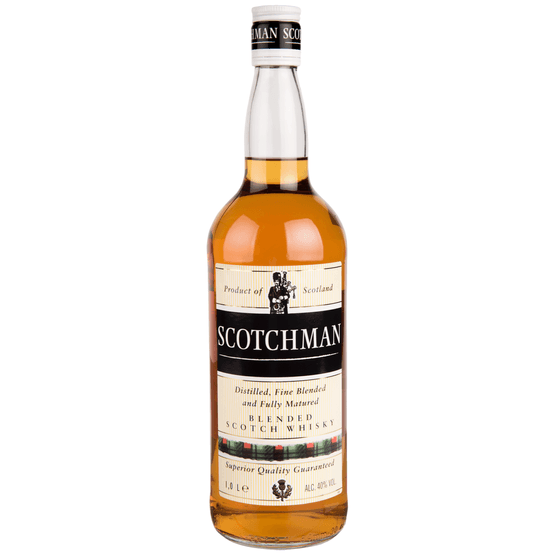 Foto van Scotchman Blended Scotch whisky op witte achtergrond