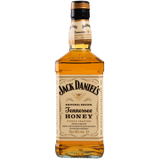 Foto van Jack Daniel's Tennesse Honey op witte achtergrond