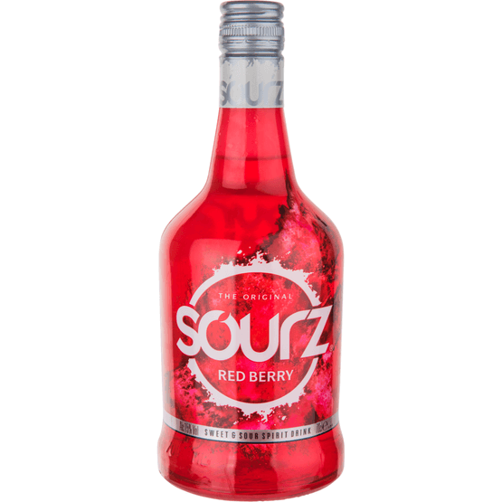 Foto van Sourz Red berry op witte achtergrond