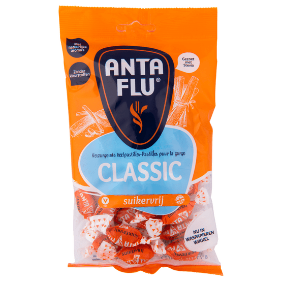 Foto van Anta Flu Classic suikervrij op witte achtergrond