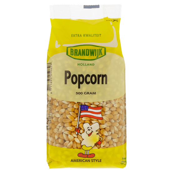 Foto van Brandwijk Popcorn mais op witte achtergrond