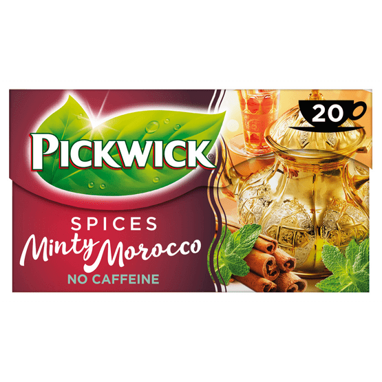Foto van Pickwick Spices Minty Morocco kruidenthee op witte achtergrond