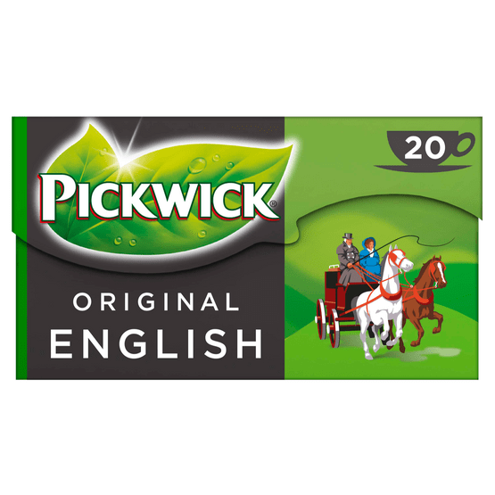 Foto van Pickwick Pickwick English zwarte thee op witte achtergrond