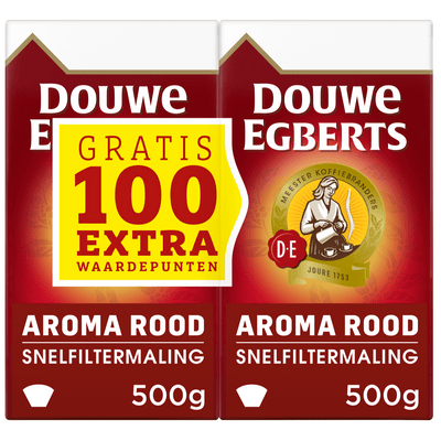 Douwe Egberts Aroma Rood  filterkoffie dubbelpak