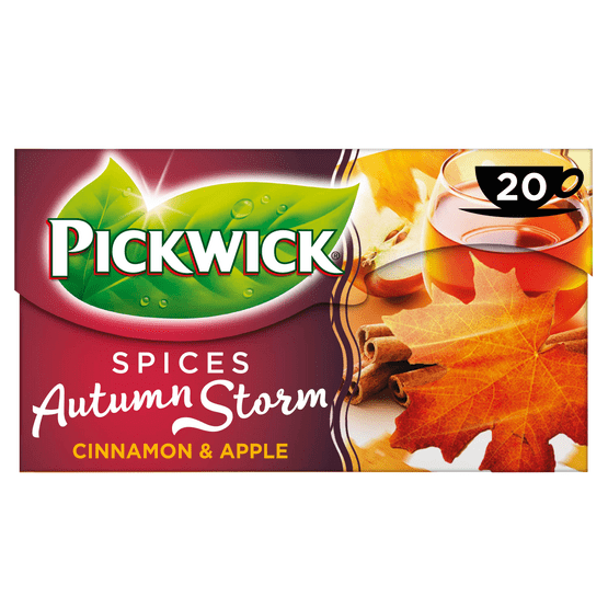 Foto van Pickwick Spices Autumn Storm zwarte thee op witte achtergrond