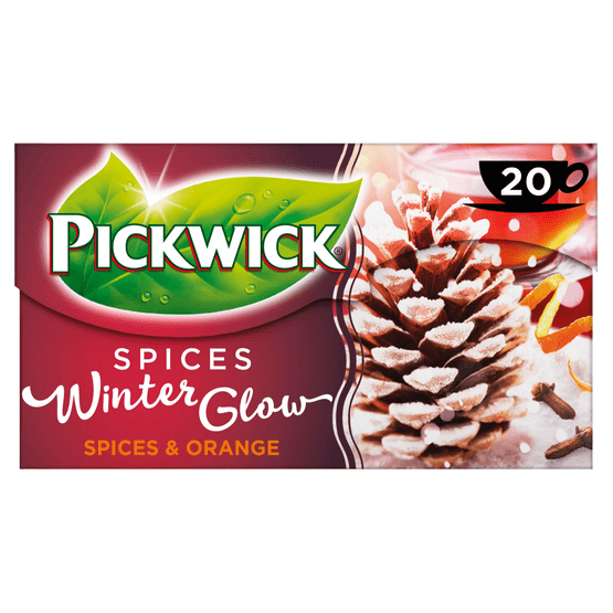 Foto van Pickwick Spices Winterglow zwarte thee op witte achtergrond