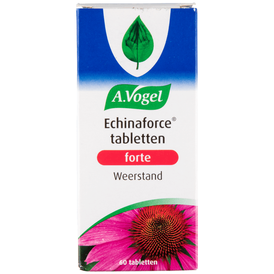 Foto van A. Vogel Echinaforce forte tabletten op witte achtergrond