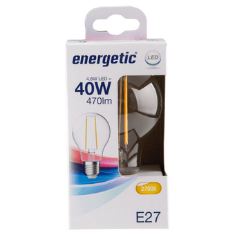Energetic Led bulb clear 40we27 