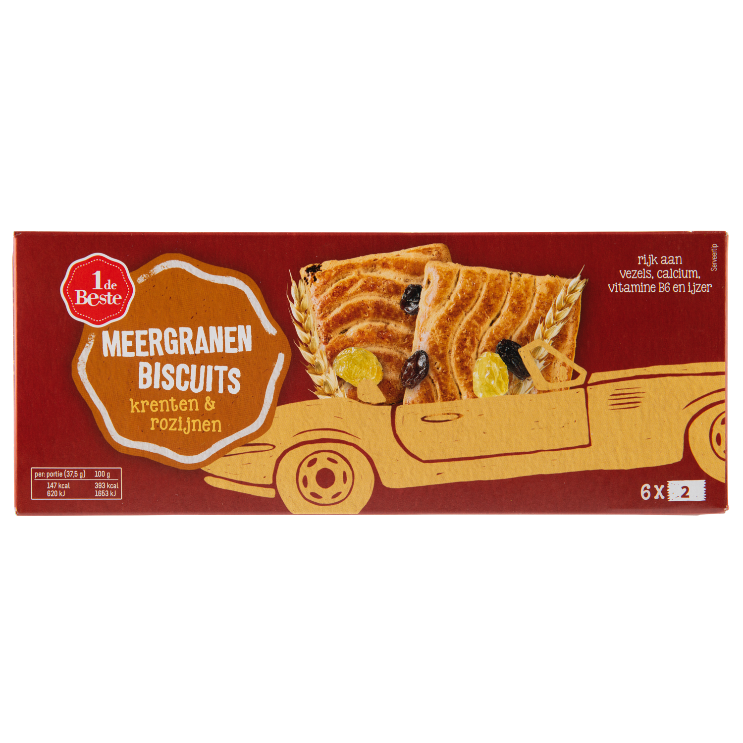 Afbeelding van Meergranenbiscuit krent-rozijn