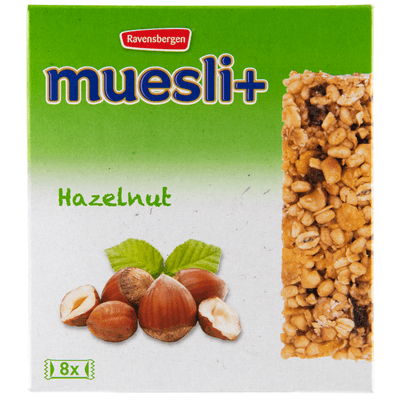 Muesli+ Hazelnoot 8 st.