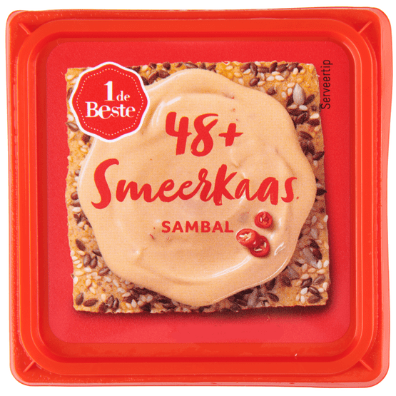 Foto van 1 de Beste Smeerkaas sambal 48+ op witte achtergrond