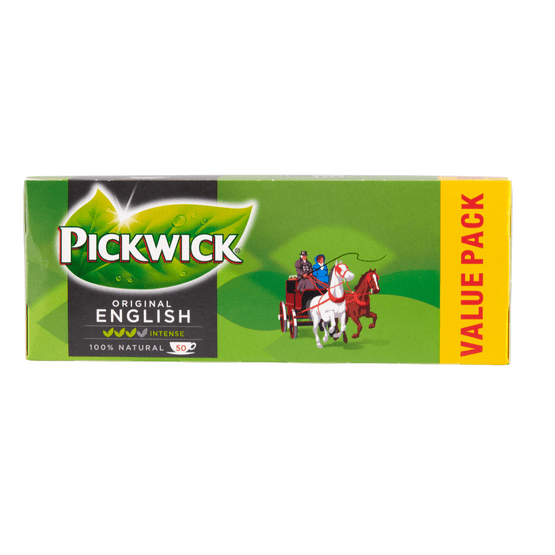 Foto van Pickwick English zwarte thee voordeelpak op witte achtergrond