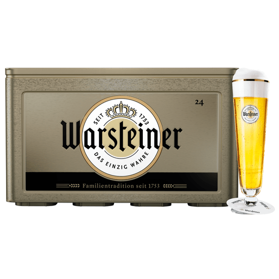 Foto van Warsteiner Pilsener op witte achtergrond