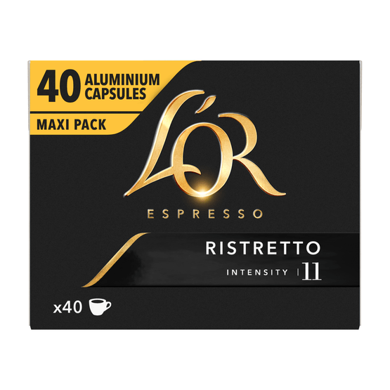 Foto van L'Or Espresso Ristretto koffiecups familiepak op witte achtergrond