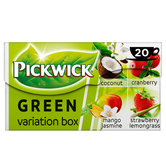 Foto van Pickwick Variatie groene thee variatiedoosje op witte achtergrond
